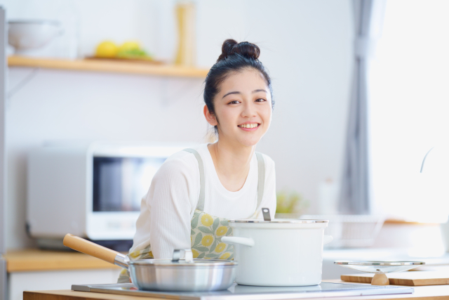 笑顔の女性