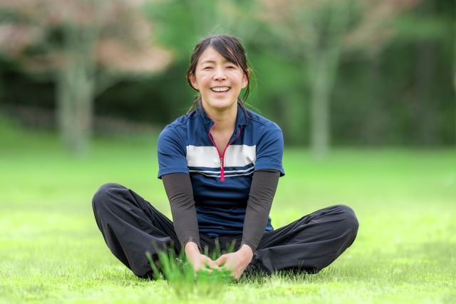 笑顔の女性