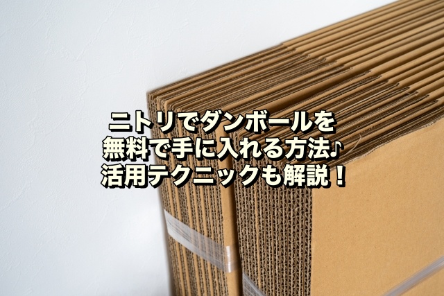 ニトリでダンボールを無料で手に入れる方法♪活用テクニックも解説！